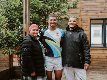 Henwhill with his parents Wilma and Henry