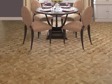 French oak marquetry floor panels design