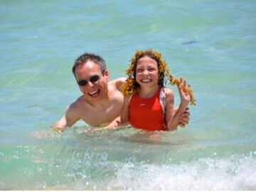 Warwick Davies and daughter Annabelle