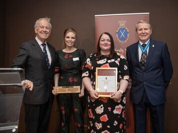 Master of Ceremonies Dr Gyles Brandreth, Beverley Wrighton Dep Chief Exec My CWA, Vicky Sail Operations Mgr My CWA,  Robert Mee DL High Sheriff