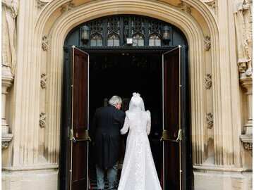 Frederike Gardiner and Caldon Pike marriage at Cheltenham Ladies College 