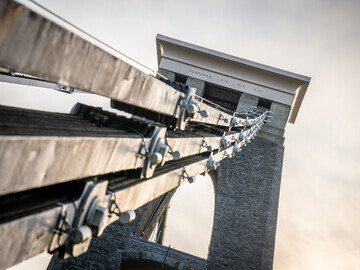 The historic iron chains of the Clifton Suspension Bridge will be refurbished over the next two years, Bristol, UK - (c) Lee Pullen Photography