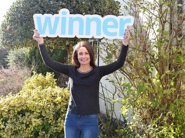 3) Michelle Macrae with winner prop