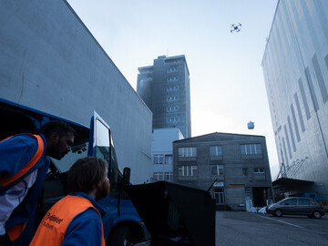 FB3 Drone operating in urban environment