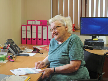 Volunteer Pauline Armitage MBE who helped the charity for 26 years. 