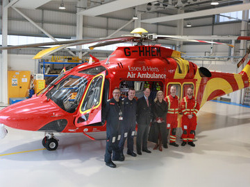 TRH The Earl and Countess of Wessex with members of Essex and Herts Air Ambulance Critical Care Team