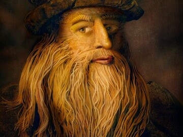Food portrait of Italian master Leonardo da Vinci 
