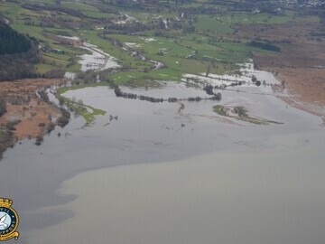 Flooding at Bassenthwaite Lake, Cumbria