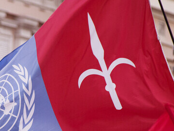 The flag of Trieste