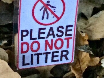 LFN Please do not litter sign