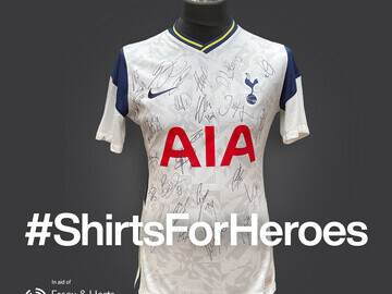 Tottenham Hotspur F.C. team shirt with players’ signatures