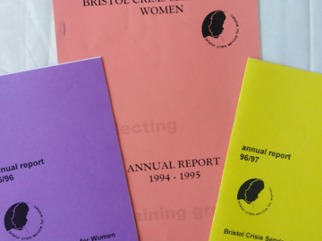 Historical leaflets from Bristol Crisis Service for Women