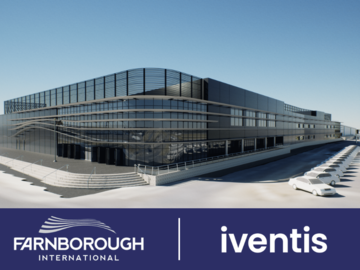 Iventis virtual venue rendition of Farnborough International Exhibition and Conference Centre