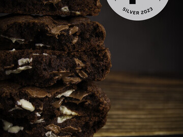 Wicked Cookies Vegan Gluten Free Triple Chocolate Cookie with Silver Award Badge