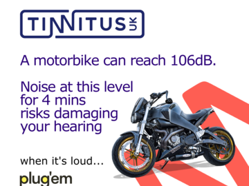 Infographic showing how loud motorbikes can be