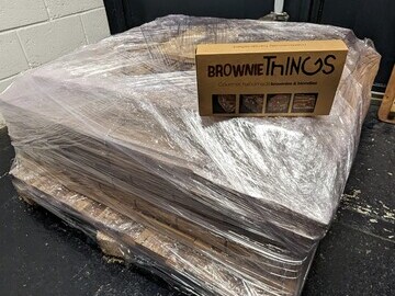First shipment to our warehouse contained 200 boxes, approx 200kg of brownies and blondies.