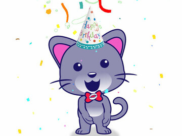 Happy birthday cat eCard