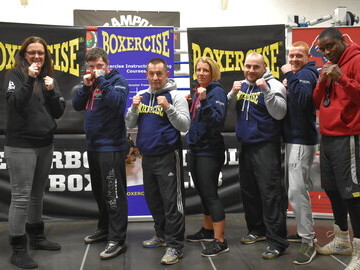 Boxercise Owner Andy wake with Boxing Futures Staff & Volunnteers