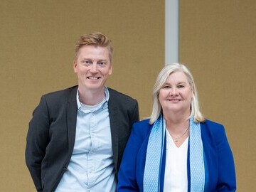 CEO, Go Autonomous, Bjarke Ruse Sejersen, and Maria Laine, President Boeing UK,  Ireland and the Nordic region