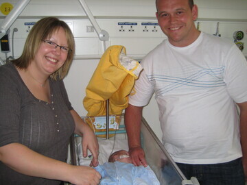 Premature Baby Owen with his family