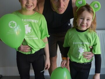 Cross family burpee team ready to go in their Charity Tshirts