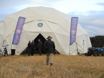 The Time Team dome in the field