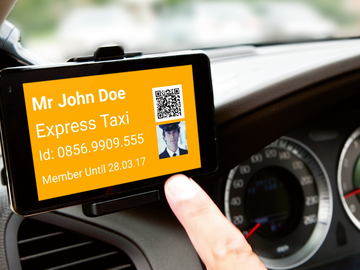 Lanyards Tomorrow™ Phone ID taxi image