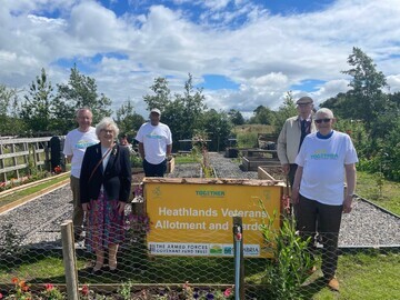 Step Together Volunteering created a sensory garden and wildlife/memorial walk at the Heathlands estate to support and aid recovery of veterans 