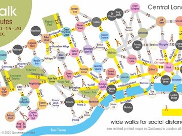 London Surface Diagram – Central Area Walk with Social Distancing  