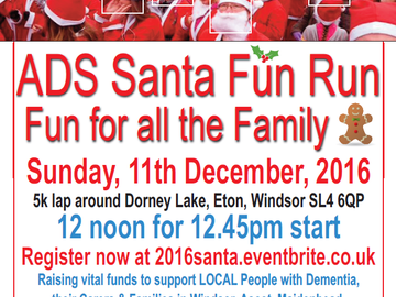 ADS Santa Fun Run Poster 2016 www.2016santa.eventbrite.co.uk