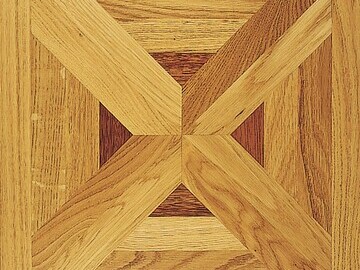 French oak marquetry floor panels with exotic inserts
