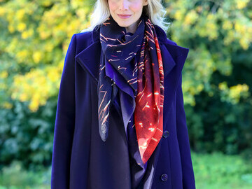 Charlotte Broady Fire cracker silk scarf