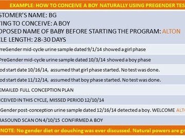 This shows how to conceive a boy using this program.