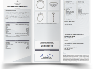 Instappraise Trifold Ring Valuation, Inside View