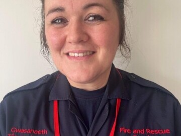 Amy Croxton-Evans - Runner-up of the Exceptional Allies Award. Image courtesy of North Wales Fire and Rescue Service.