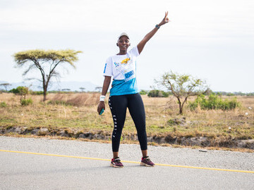 Tanzania Specialist employee during the Serengeti Safari Marathon 2022