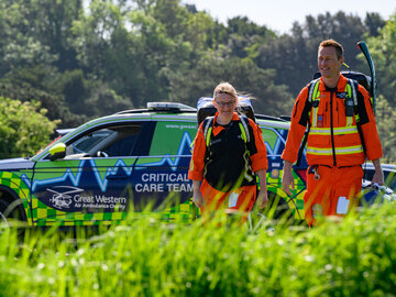 GWAAC crew and critical care car