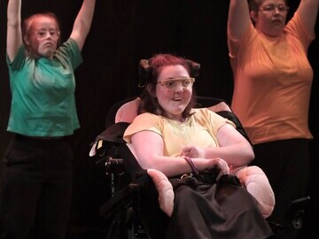 Jodie performing with DanceSyndrome