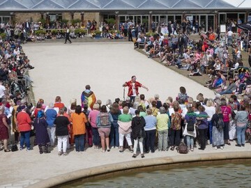 Crowds at The Alnwick Garden enjoying Gayday 2022