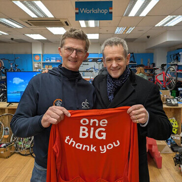 Alexander Armstrong gives Mike from Cyclists Fighting Cancer his One Big Thank You from the BBC One Show