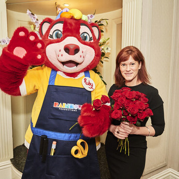 Rainbow Productions own Mascot, Ruby