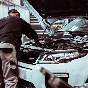 Car being fixed