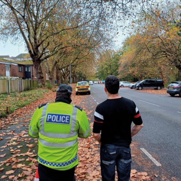 Merseyside Police conducting roadside vision screening
