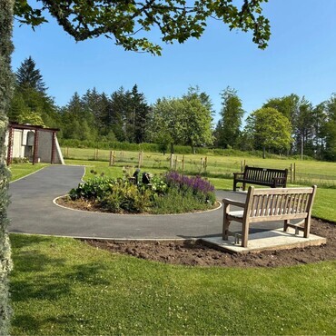 The Forget Me Not Memorial Garden at Hazlehead Crematorium in Aberdeen 