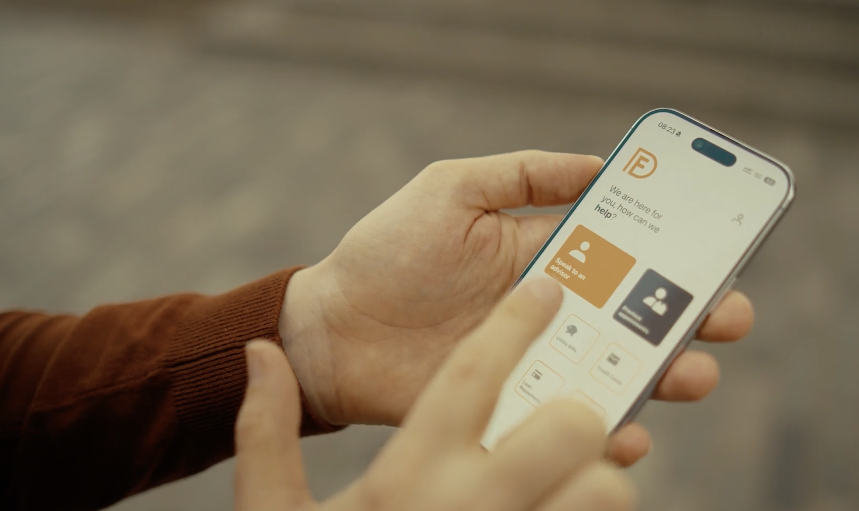 Debt Free Advice app home screen Debt Free Advice app home screen