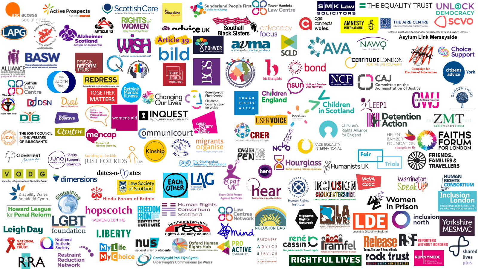 Human Rights Day Letter signatories Logos