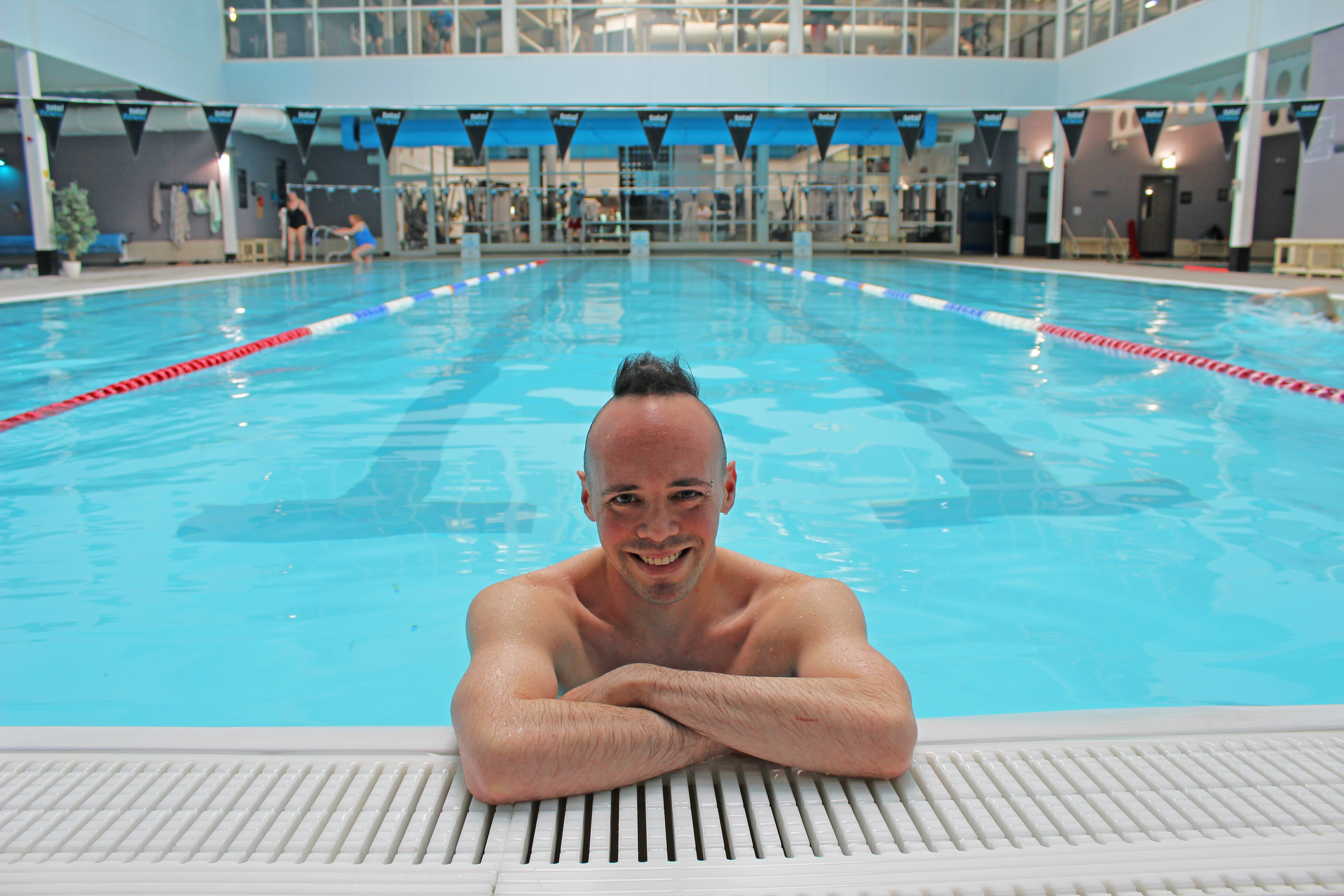  Man to swim 21 miles the equivalent of the English Channel in a swimming pool over 30 days to raise money for Francis House Children’s Hospice 