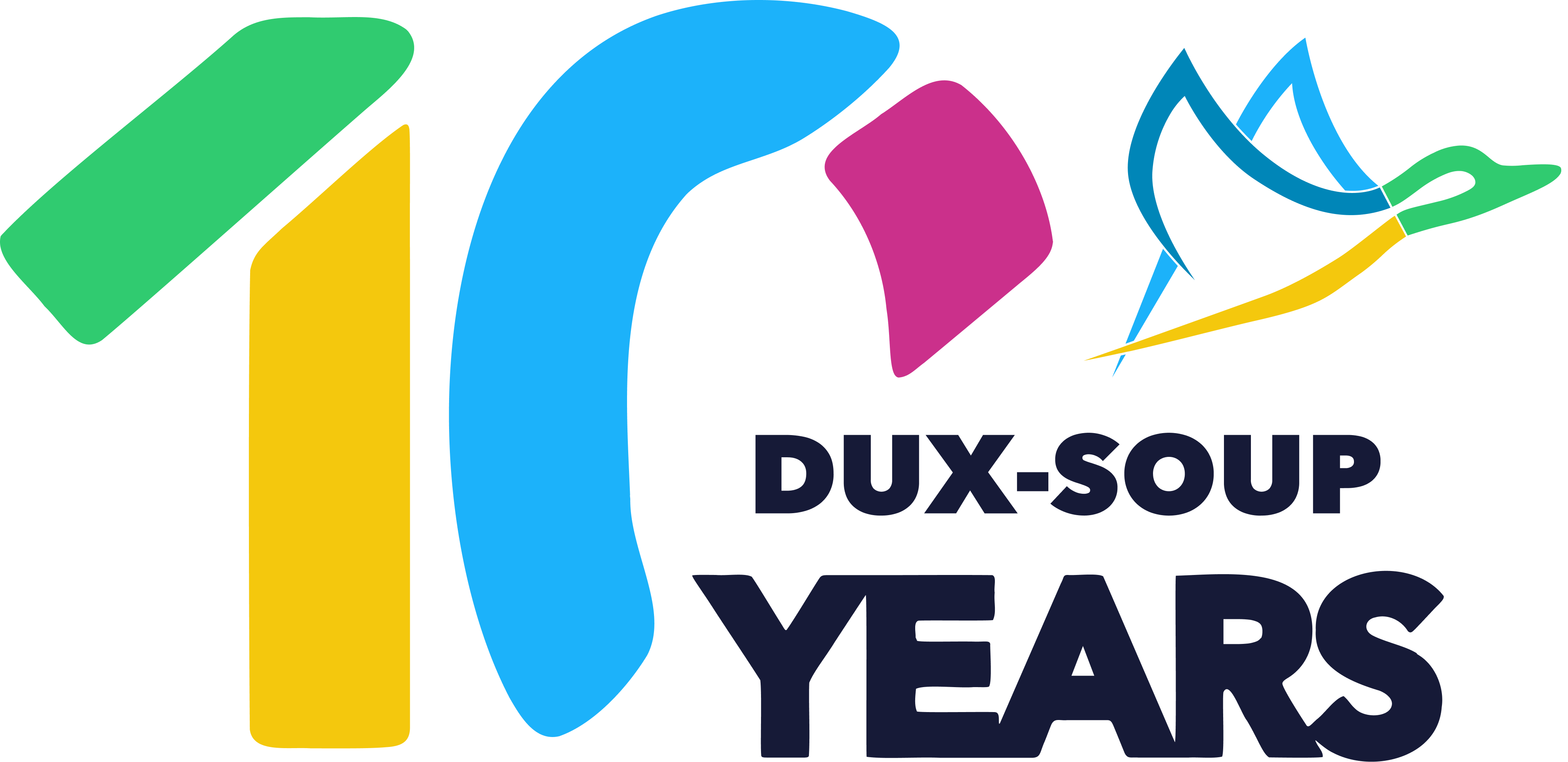 Dux-Soup 10th Anniversary logo Dux-Soup 10th Anniversary logo