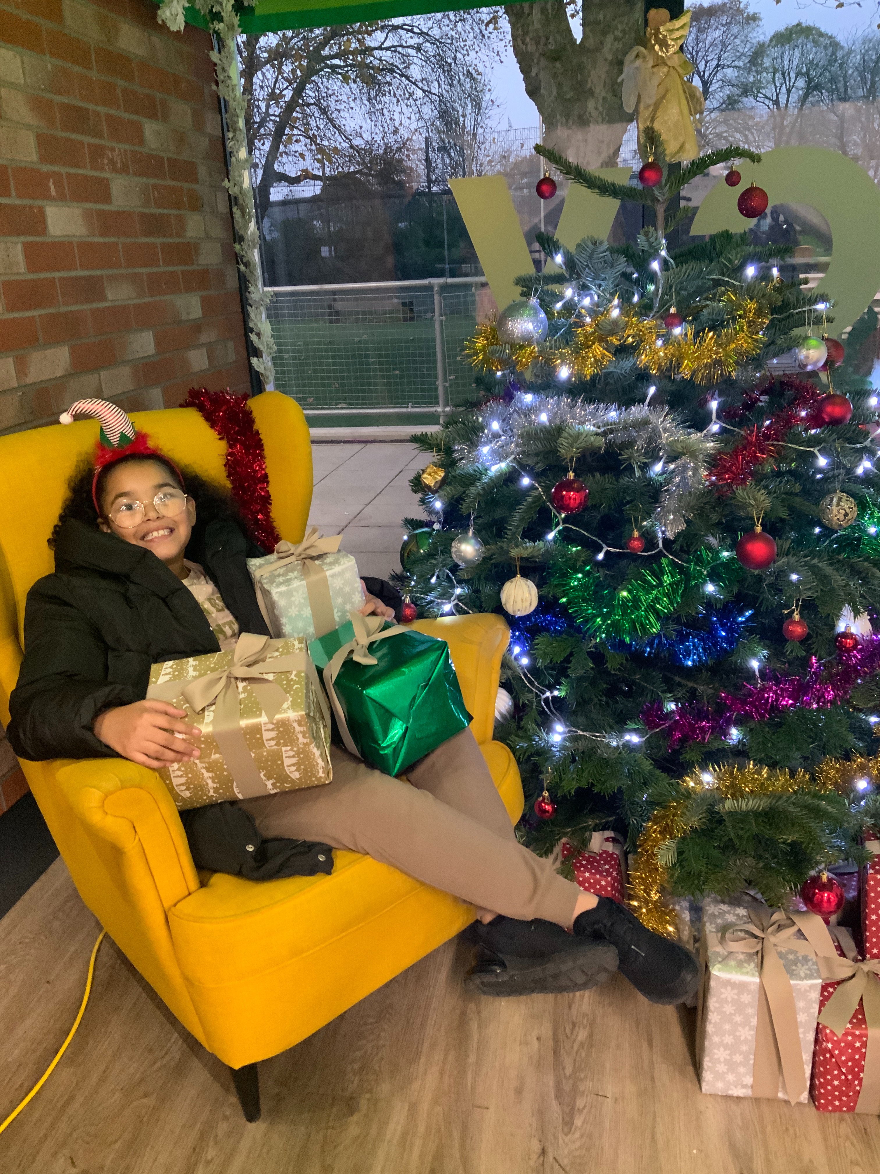 Young person at Legacy Youth Zone celebrating Christmas Young person at Legacy Youth Zone celebrating Christmas